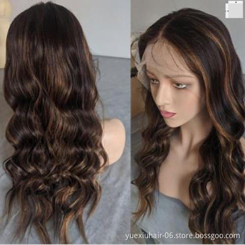HD Transparent 13x6 Lace Frontal Human Hair Wig 250% Density Burgundy Ombre Color Brazilain Virgin Hair Straight Wig For Women